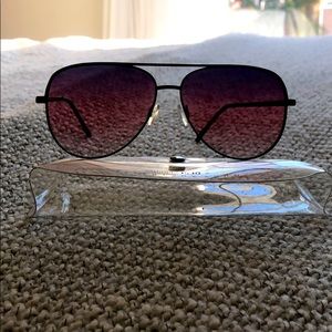 Quay gradient purple lens black frame sunglasses